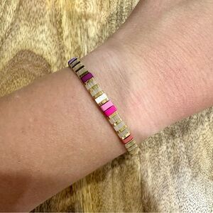 Anthropologie Chicklet Beaded Bracelet